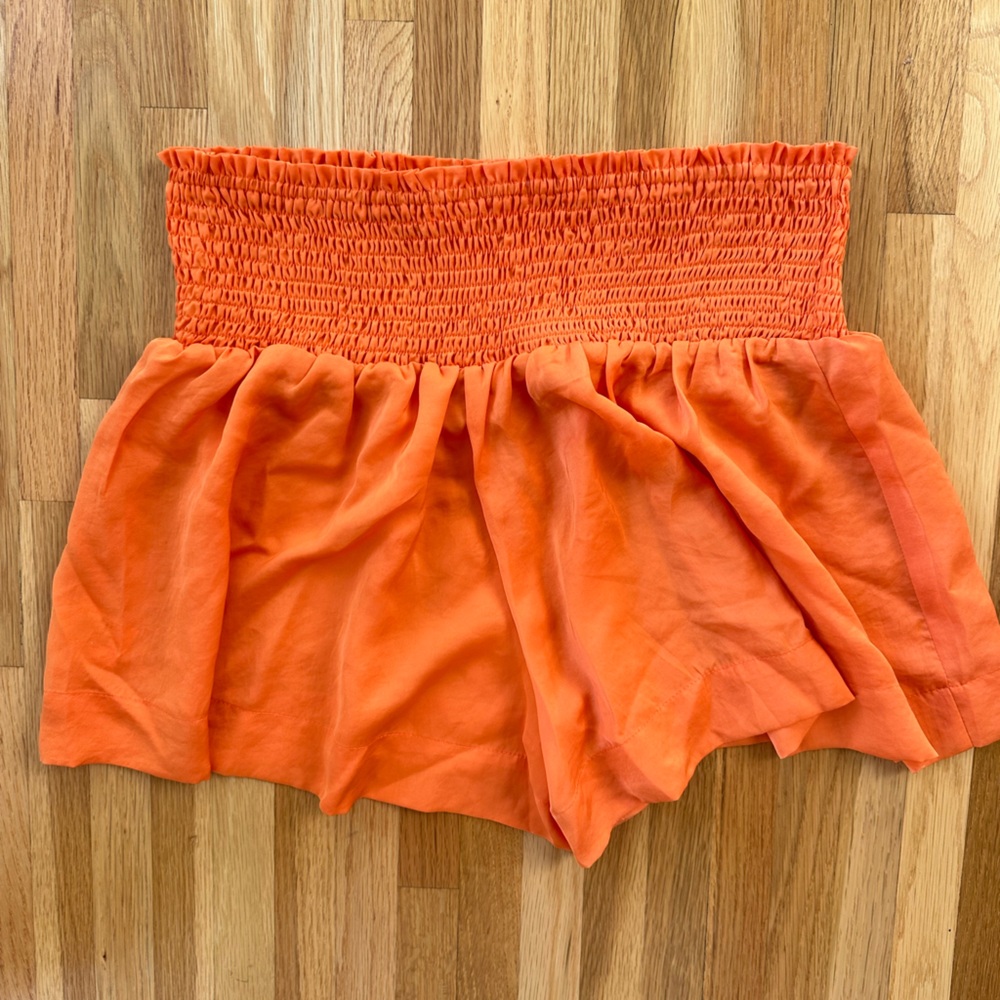 Orange Flowy shorts